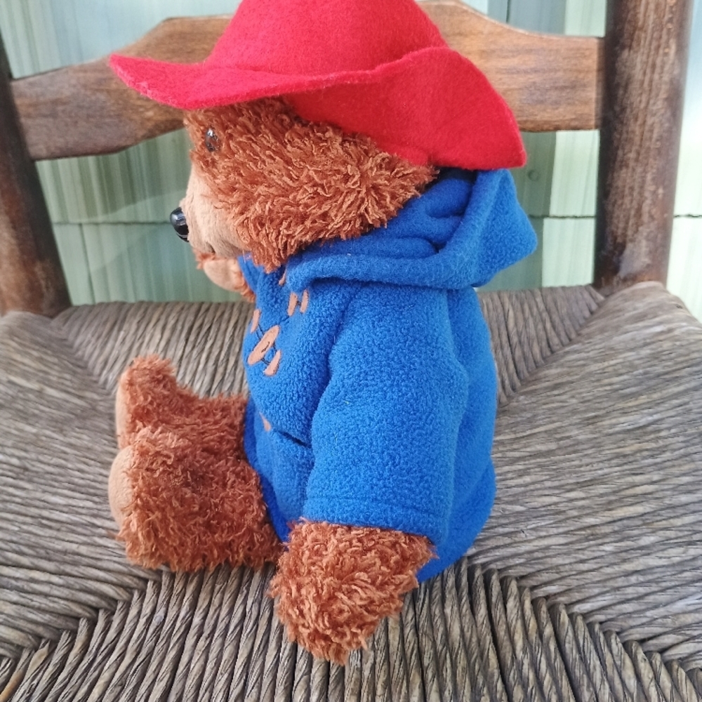 Tottoy Paddington Teddy Bear 10" Plush Stuffed Animal with Blue Coat Red Hat - Picture 4 of 15